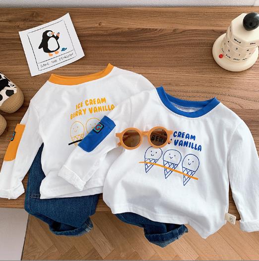 2023春新品★子供服　トップス　長袖　73-130cm★2色