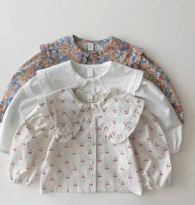 春新作★キッズ用アパレル★ブラウス★長袖★90-130