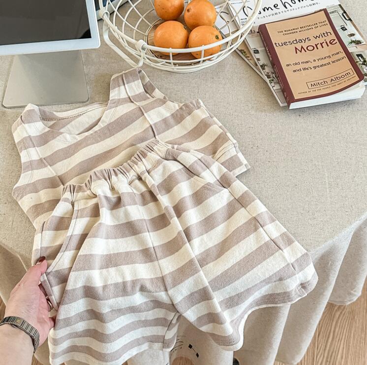 子供服★ベスト+パンツ★セットアップ★袖なし★韓国風子供服★キッズ女の子★80-130CM