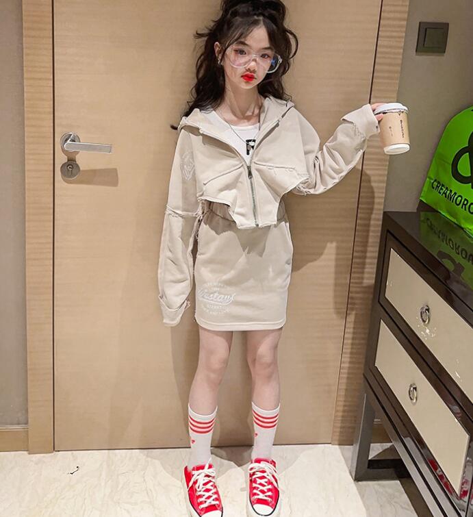 2023新品★子供服　コート+スカート　セットアップ★110-170cm★2色