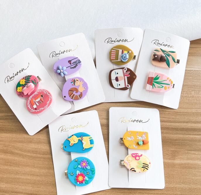 子供用★キッズ★髪飾り★まとめ髪用★ヘアアクセサリー★ヘアピン★2枚入り★多色