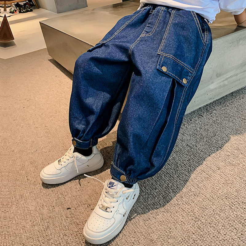 お勧め 春夏新作 男の子 オシャレ デニム ジーパン ワイドパンツ ズボン ジンーズ 韓国風子供服 110-170