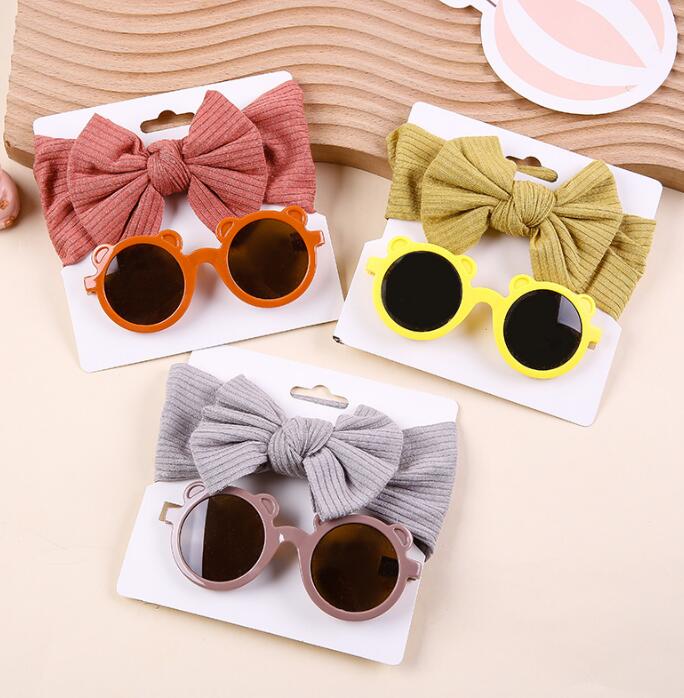 子供用★ヘアバンド+メガネ★髪飾り★ヘアアクセサリー★ベビー★蝶結び★可愛い★12色