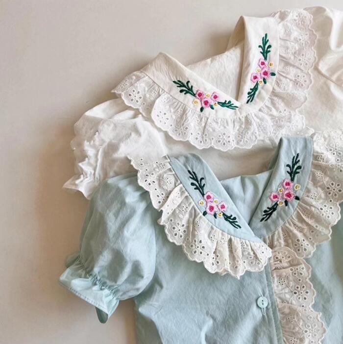 子供服★トップス★半袖シャツ★韓国風子供服★キッズ女の子★2色★73-120CM