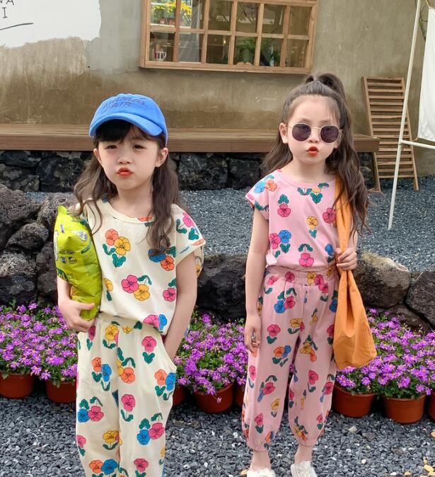 2023★春夏新作★韓国風子供服★トップス+ズボン2セット★2色80-140CM