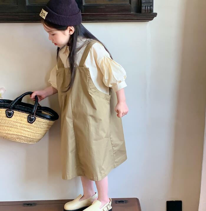 子供服★ワンピース★ドッキング★韓国風子供服★キッズ女の子★カジュアル★90-150CM