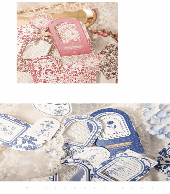 文具 素材紙メモ紙 手帳素材 始業 アンティーク 春夏新作 植物花葉 幾何学ラベル カード 15枚入