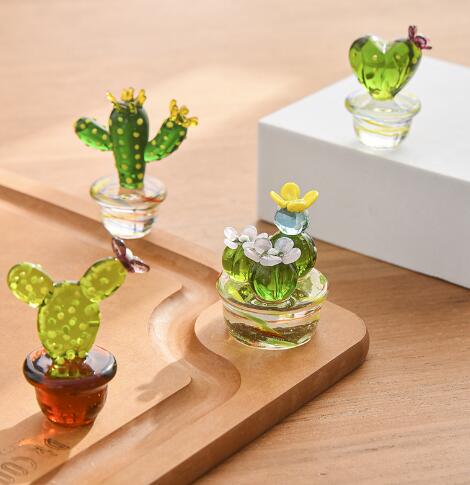 ★超人気★ガラスサボテン　置物　インテリア★8種