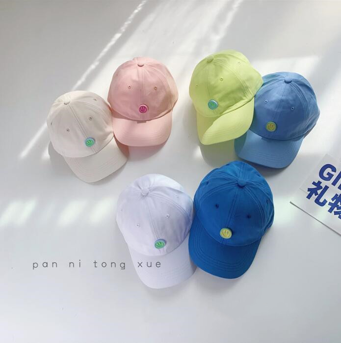 子供用★帽子★キャップ★野球帽★男女兼用★日焼け防止★薄手★韓国風★笑顔★10色