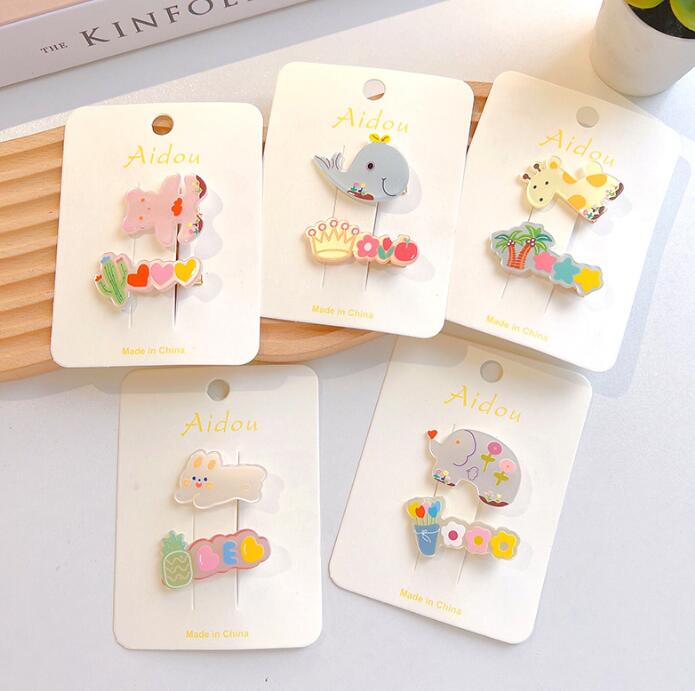 子供用★キッズ★髪飾り★まとめ髪用★ヘアアクセサリー★ヘアピン★2枚入り★多色