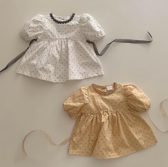子供服★ワンピース★韓国風子供服★ベビー★可愛い★水玉★2色★73-100CM