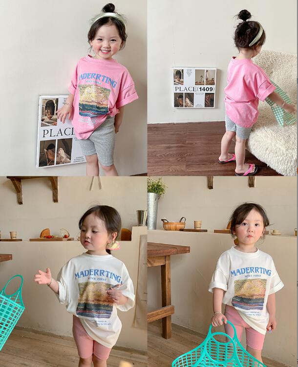 2023★春夏新作★韓国風子供服★トップス★Tシャツ★2色80-140CM