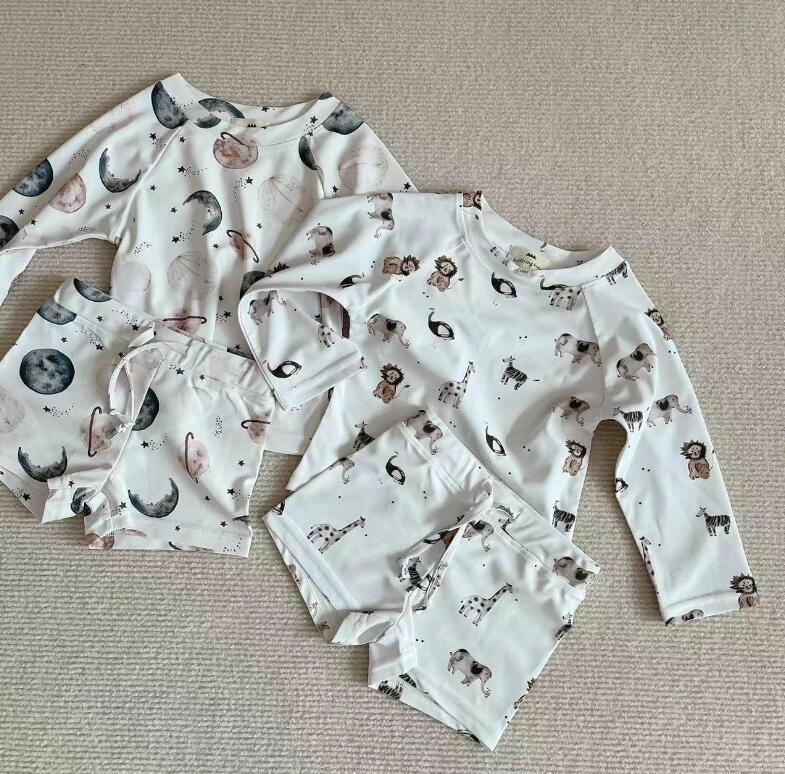 2023★春夏新作★韓国風子供服★水着★トップス+ズボン+帽子★2色80-130CM