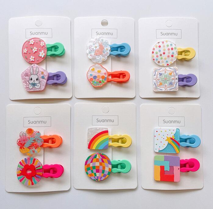 子供用★ヘアピン★髪飾り★まとめ髪用★ヘアアクセサリー★韓国風★2枚入り★多色