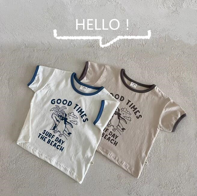 子供服★トップス★Tシャツ★韓国風子供服★ベビー★カジュアル★笑顔★半袖★73-100CM