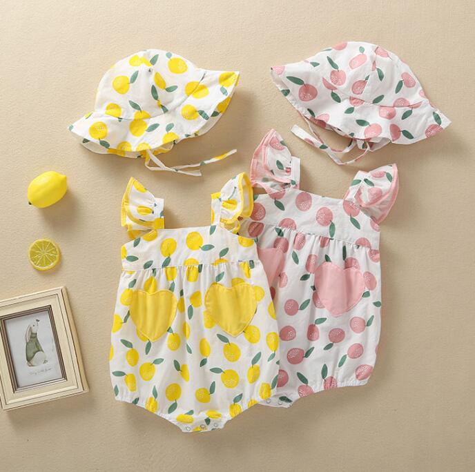 子供服★ロンパース+帽子★連体服★韓国風子供服★ベビー★可愛い★2色★66-90CM