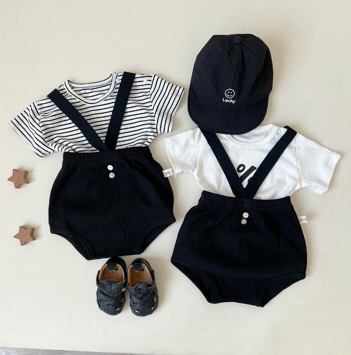 2023★春夏新作★韓国風ベビー服★Tシャツ★サロペット★3色66-90CM