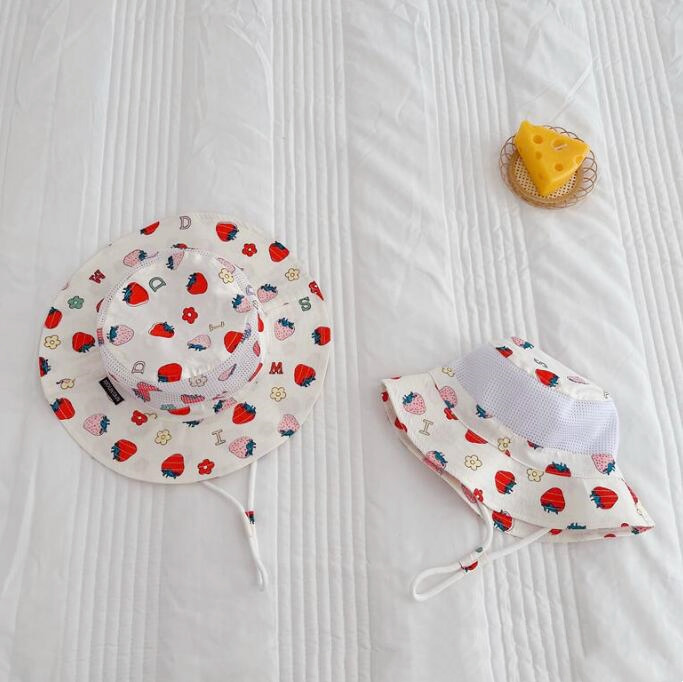 子供用★帽子★ベビー★キッズ★日焼け防止★可愛い★通気性★2色★48〜54CM