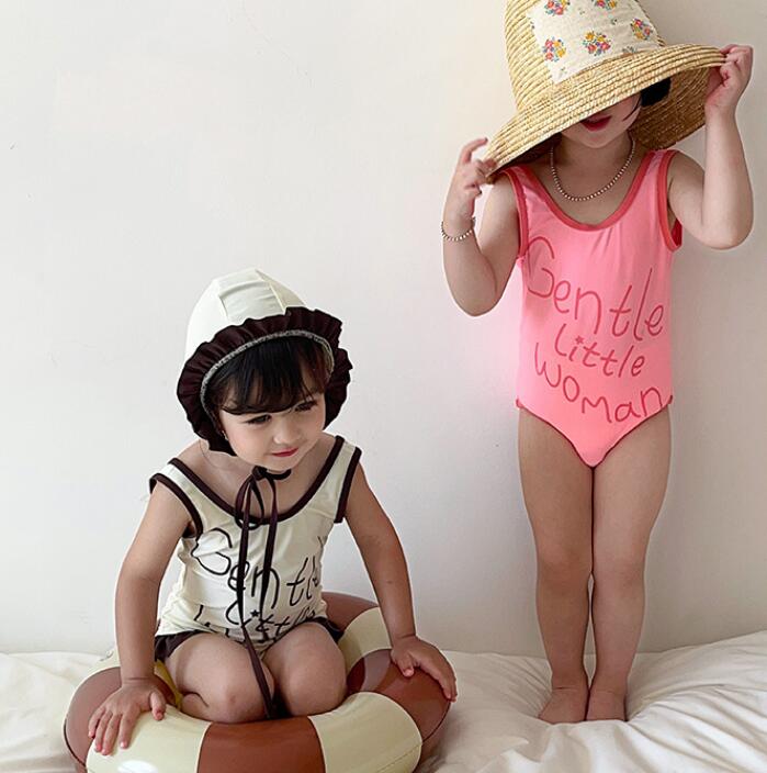 2023新品★子供服　水着+帽子★90-140cm★2色