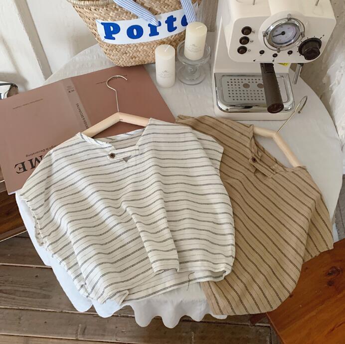 子供服★トップス★シャツ★韓国風子供服★キッズ★男女兼用★カジュアル★2色★90-130CM