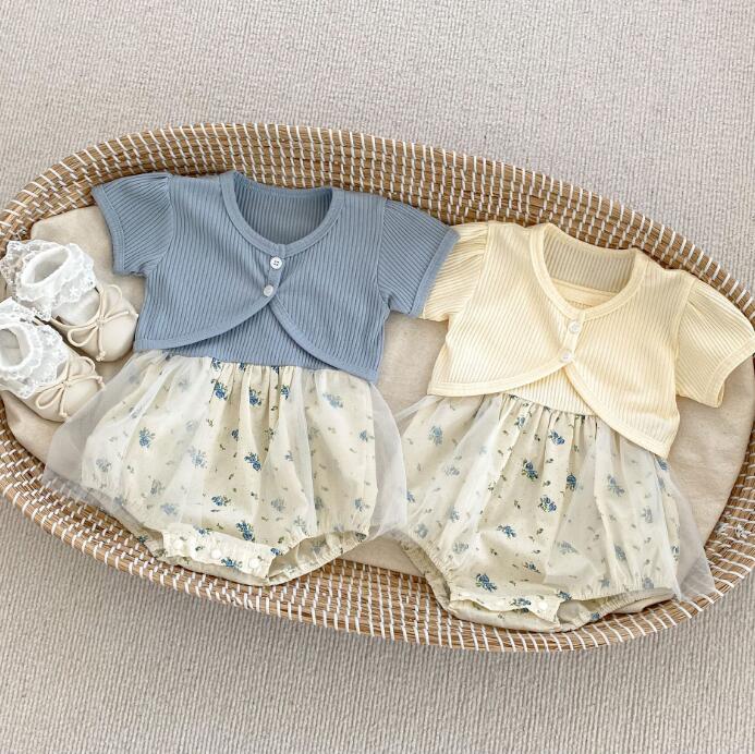 子供服★ロンパース+トップス★セットアップ韓国風子供服★ベビー★可愛い★2色★66-90CM