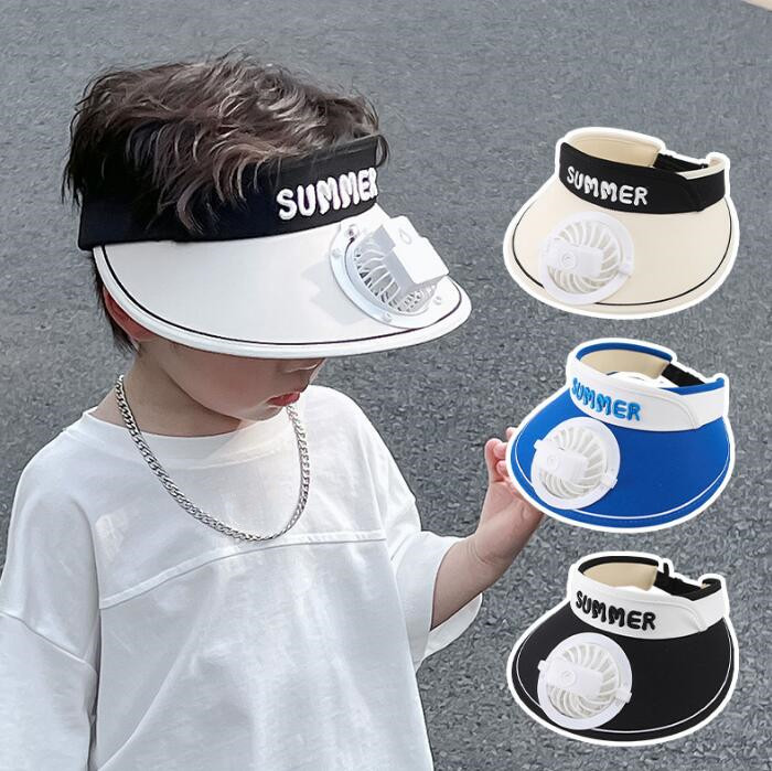 子供用★帽子★キャップ★キッズ★日焼け防止★ミニ扇風機付いて★カジュアル★7色