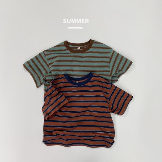 子供服★トップス★Tシャツ★韓国風子供服★キッズ★男女兼用★ストライプ★2色★80-130CM