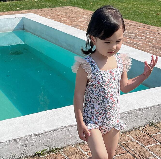 子供服★水着★連体服★韓国風子供服★袖なし★キッズ女の子★90-130CM