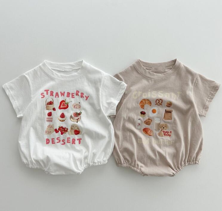 子供服★ロンパース★連体服★半袖★韓国風子供服★ベビー★男女兼用★2色★66-100CM