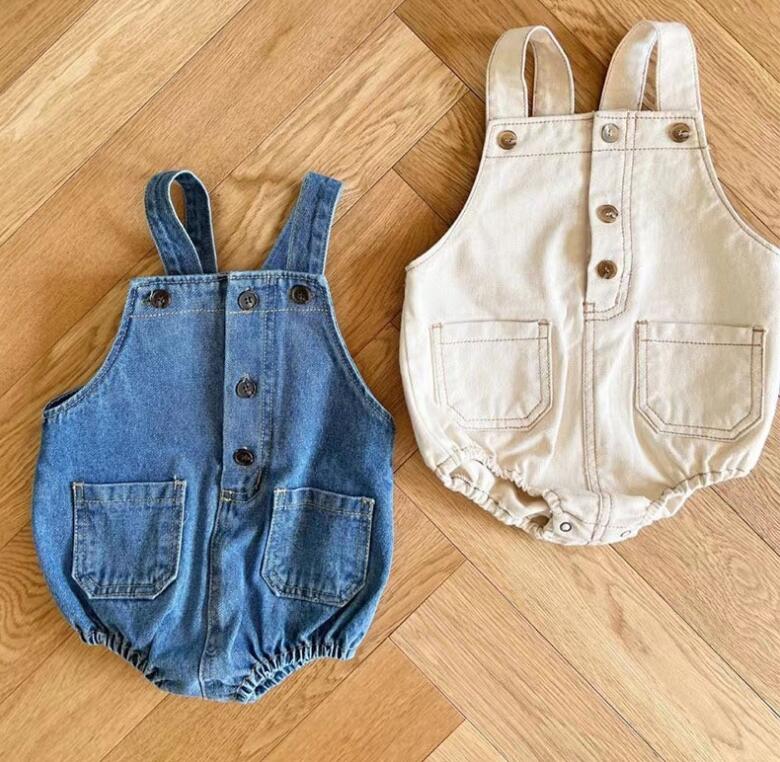 2023夏新品★ベビー服★デニムロンパース★66-90cm★2色