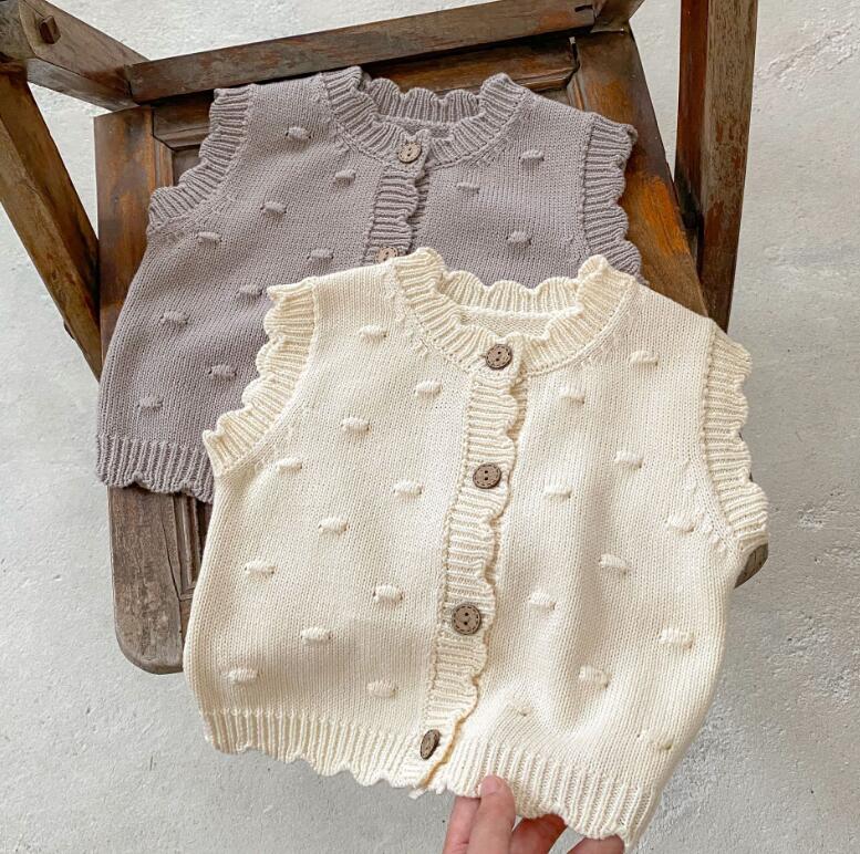 2023秋新作★ベビー服　ニットベスト★66-100★2色