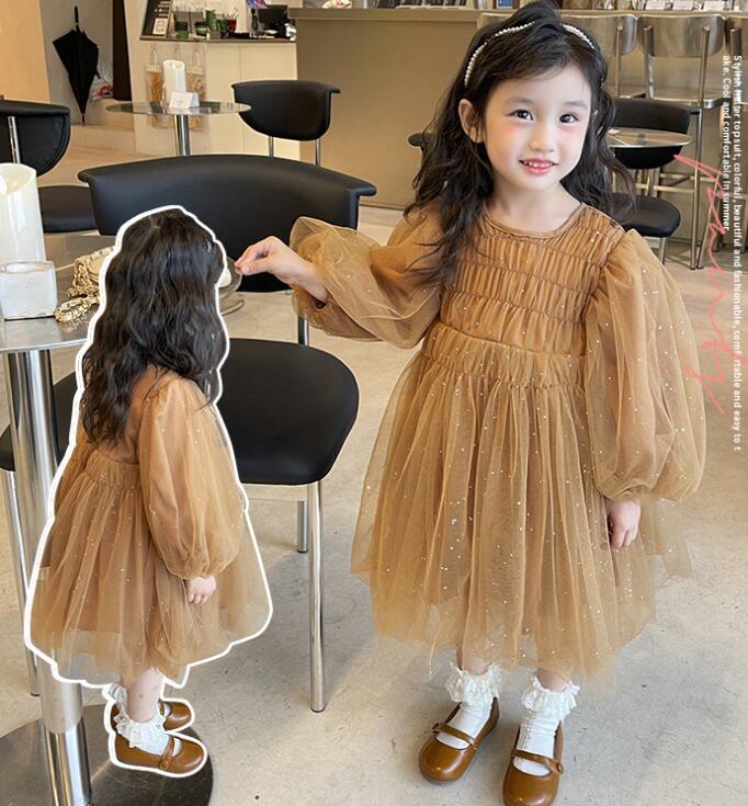 初秋★子供服★ワンピース★ドレス★韓国風子供服★キッズ女の子★長袖★90-140CM