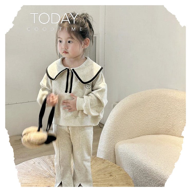 子供服★トップス+ズボン★セットアップ★韓国風子供服★キッズ女の子★長袖★80-130CM