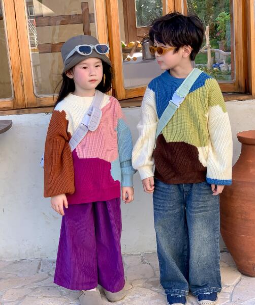 秋★子供服★トップス★ニート★セーター★韓国風子供服★キッズ女の子★2色★90-150CM