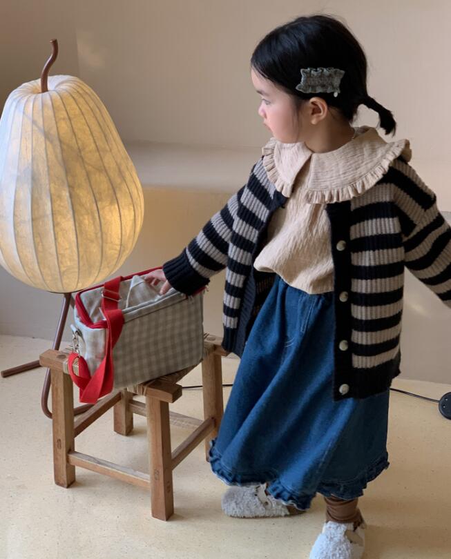 2023年秋新品L★子供服　カーディガン&デニムスカート★90-130cm★