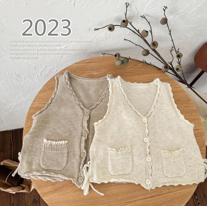 子供服★トップス★カーディガン★韓国風子供服★キッズ女の子★チョッキ★2色★90-140CM