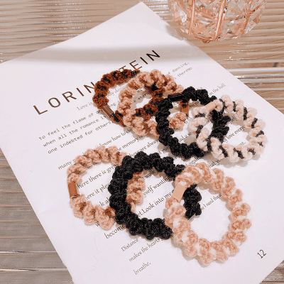 Y2K 秋冬新作 髪飾り ガール レディース ヘアゴム リングゴム ひも ヘアオーナメント ボーダー柄