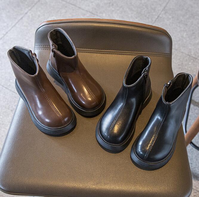 靴★子供靴★シューズ★キッズ★無地★ショートブーツ★2色★26-36#