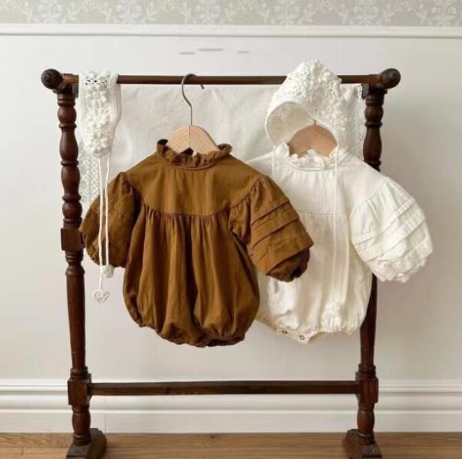 子供服★ロンパース★連体服★長袖★韓国風子供服★ベビー★無地★2色★66-90CM