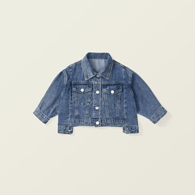 秋新作 ガールズ オシャレ春秋 ジャケット ブレザー ブルゾン上着 デニム ブラウス 子供服 90-140