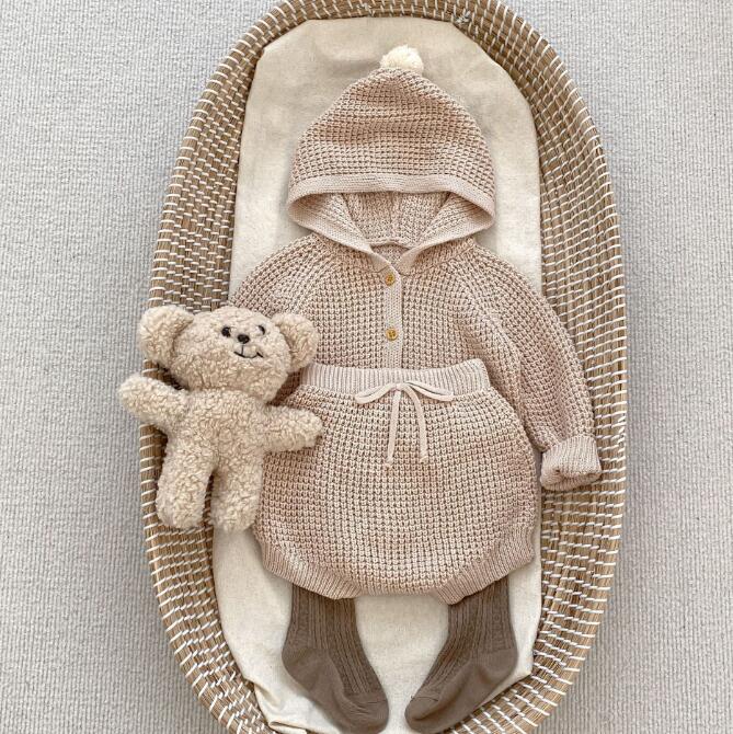 子供服★トップス★ショートパンツ★ニットT★長袖★韓国風子供服★ベビー★可愛い★2色★66-90CM