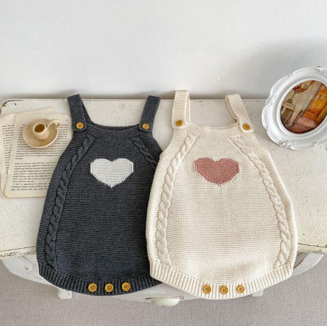 子供服★ロンパース★連体服★ニット★袖なし★韓国風子供服★ベビー★2色★66-100CM