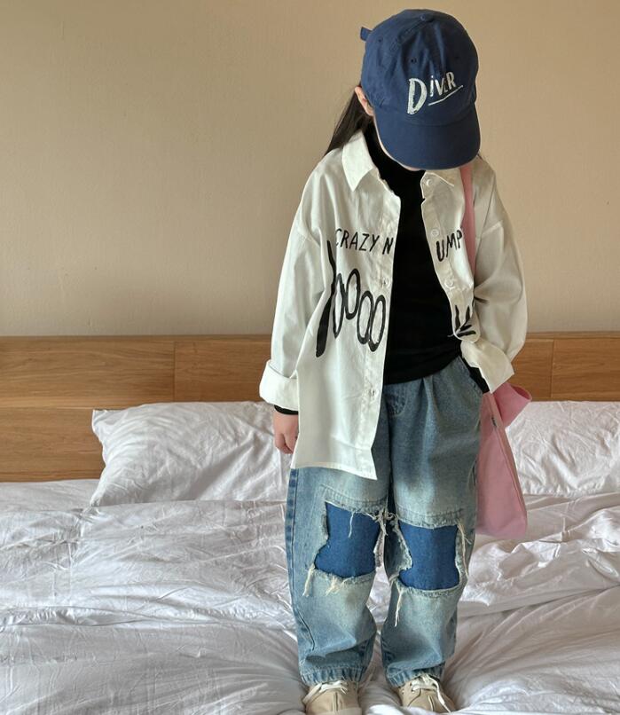 2023秋新品★子供服　トップス　シャツ★90-140cm★