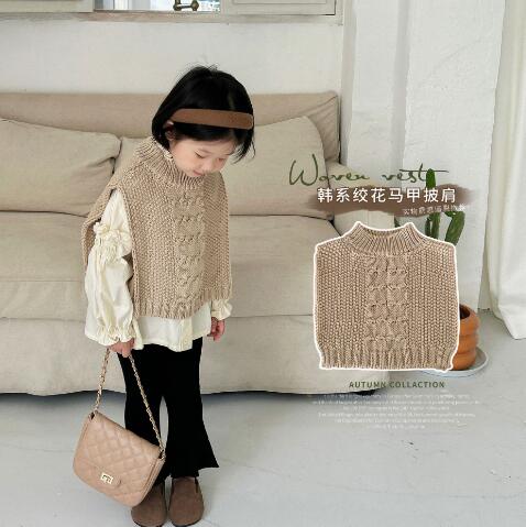 2023秋新品★子供服　ニットベスト★90-140cm★