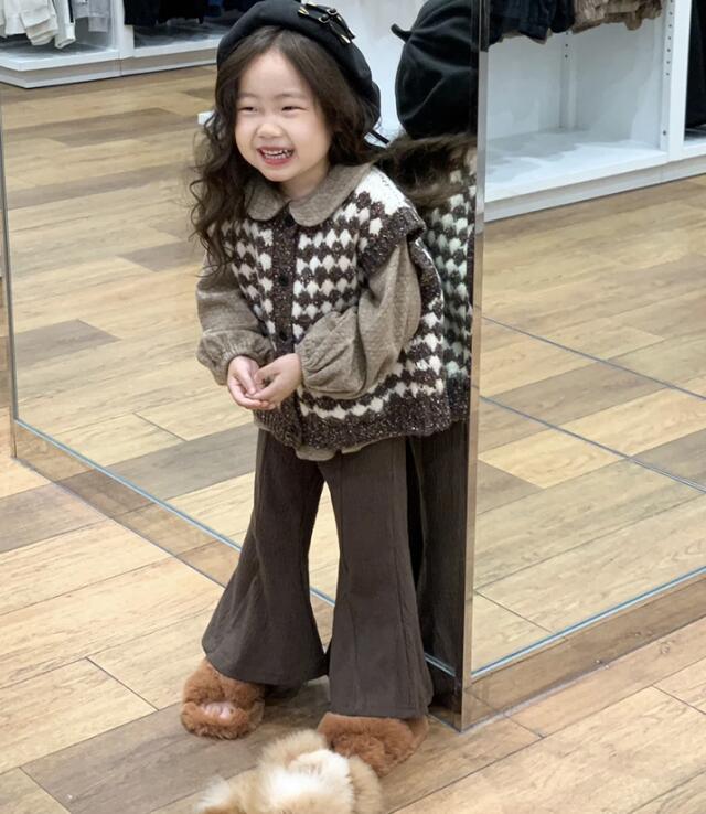 2023秋新品★子供服　トップス&ニットベスト&ズボン★90-140cm★