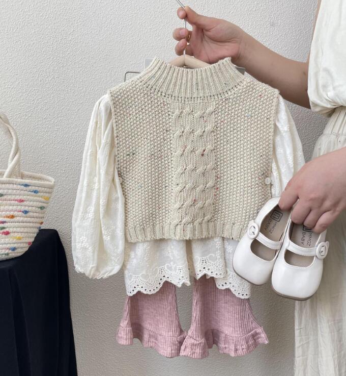 2023秋新品★子供服　トップス&ニットベスト&ズボン★90-140cm★