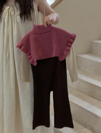 2023秋新品★子供服　ニット　サロペットズボン★90-140cm★