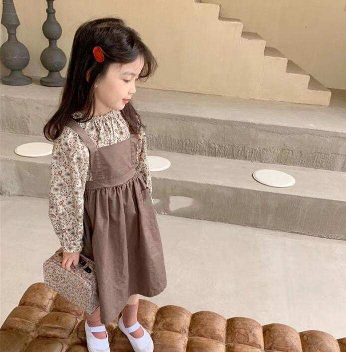 2023★春秋新作★韓国風子供服★トップス+ワンピース2セット★5-13