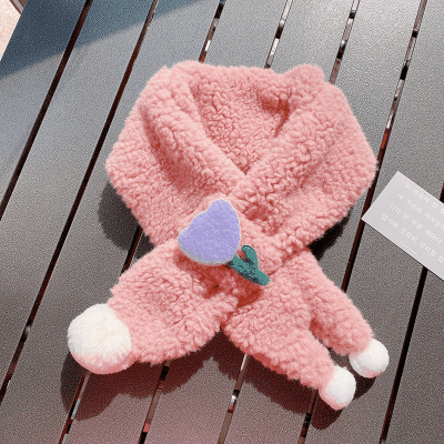 ロリータ 秋冬新作 ガールズ冬 スカーフ マフラー ストール 襟巻き ボア ポンポン チューリップ