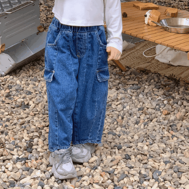 ユニセックス 子供服 秋冬新作 3-8歳 スリムズボン ワイドパンツ デニムパンツ ジーパン ジンーズ 90-140